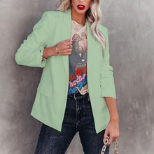 Laden Sie das Bild in den Galerie-Viewer, Einfacher Einfarbiger Blazer