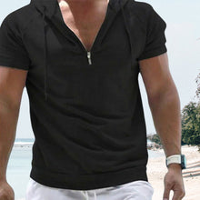 Laden Sie das Bild in den Galerie-Viewer, Sommer Herren Sport-T-Shirt mit Kapuze
