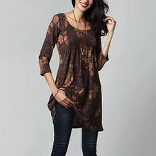 Laden Sie das Bild in den Galerie-Viewer, Bedrucktes Kleid mit mittleren Ärmeln