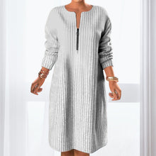 Laden Sie das Bild in den Galerie-Viewer, Einfarbiges Kleid mit Reißverschluss