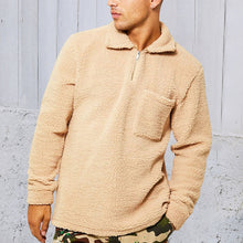Laden Sie das Bild in den Galerie-Viewer, Lockerer Plüsch-Pullover mit stehkragen