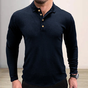 Gestreiftes Polohemd mit Revers