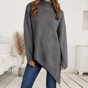 Unregelmäßiger Rollkragenpullover
