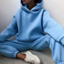 Laden Sie das Bild in den Galerie-Viewer, Lässiges Kapuzenpullover-Set Für Damen