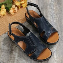 Laden Sie das Bild in den Galerie-Viewer, Modische Einfarbige PU-Sandalen