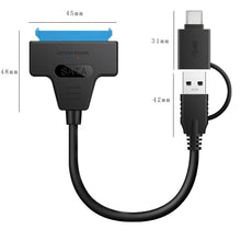 Laden Sie das Bild in den Galerie-Viewer, Universelles 2-in-1-Festplattenadapterkabel