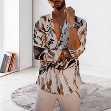 Laden Sie das Bild in den Galerie-Viewer, Büro Langarmes bedrucktes Hemd