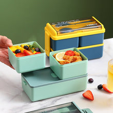 Laden Sie das Bild in den Galerie-Viewer, Tragbare doppellagige Lunchbox