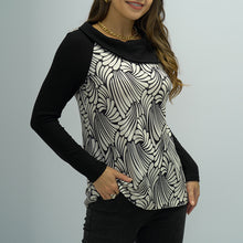 Laden Sie das Bild in den Galerie-Viewer, Damen Revers-Wellen-T-Shirt