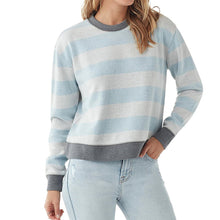 Laden Sie das Bild in den Galerie-Viewer, Gestreiftes Langarm-Sweatshirt mit Rundhalsausschnitt