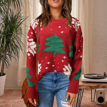 Laden Sie das Bild in den Galerie-Viewer, Weihnachtspullover mit Rundhalsausschnitt