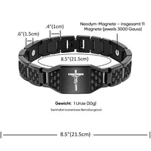 Laden Sie das Bild in den Galerie-Viewer, Kohlefaser-Magnet-Titan-Stahl-Armband