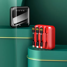 Laden Sie das Bild in den Galerie-Viewer, Neue abnehmbare Mini Powerbank mit externen Kabeln
