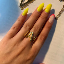 Laden Sie das Bild in den Galerie-Viewer, Damen Buchstaben Ring