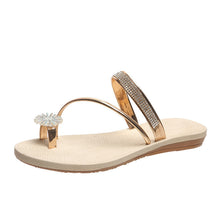 Laden Sie das Bild in den Galerie-Viewer, Sommer glänzende Strass Sandalen