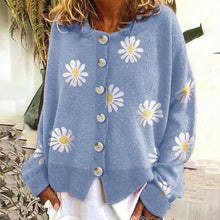 Laden Sie das Bild in den Galerie-Viewer, Süße Strickjacke mit Gänseblümchen