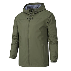 Regenjacke Herren Leicht Wasserdicht Faltbare Regenmantel mit Kapuze