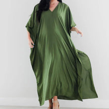 Laden Sie das Bild in den Galerie-Viewer, Einfarbiges Lockeres Urlaubskleid