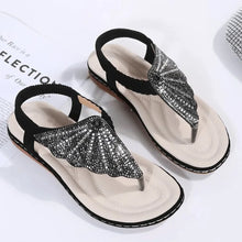 Laden Sie das Bild in den Galerie-Viewer, Damen Strap Strass geflochtene Strandschuhe