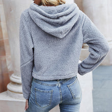 Laden Sie das Bild in den Galerie-Viewer, Einfacher Modischer Kapuzenpullover aus Doppelseitigem Vlies