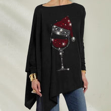 Laden Sie das Bild in den Galerie-Viewer, Rotwein-Glas-unregelmäßiges T-Shirt