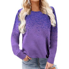 Laden Sie das Bild in den Galerie-Viewer, Sweatshirt mit Tintenpunktdruck und Rundhalsausschnitt