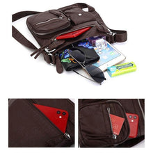 Laden Sie das Bild in den Galerie-Viewer, Schultertasche aus weichem Leder mit mehreren Taschen