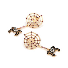 Laden Sie das Bild in den Galerie-Viewer, Halloween Spinnennetz Ohrringe