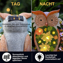 Laden Sie das Bild in den Galerie-Viewer, Dekoratives Eulen-Solarlicht für den Außenbereich