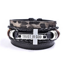 Laden Sie das Bild in den Galerie-Viewer, Religiöses Kreuzarmband aus Zinklegierung