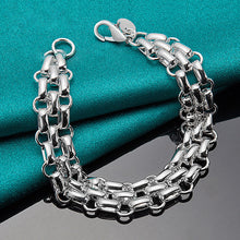 Laden Sie das Bild in den Galerie-Viewer, Doppelkettiges kariertes Knopfarmband