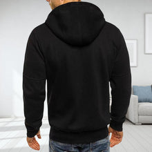 Laden Sie das Bild in den Galerie-Viewer, Kapuzen-Fleece-Sweatshirt mit durchgehendem Reißverschluss für Herren