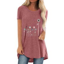 Laden Sie das Bild in den Galerie-Viewer, Damen Sommer Löwenzahn-T-Shirt