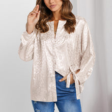 Laden Sie das Bild in den Galerie-Viewer, Modische Lässige Bedruckte Bluse mit Rundhalsausschnitt