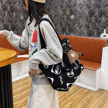 Laden Sie das Bild in den Galerie-Viewer, Süße Panda Segeltuch Tragetasche mit großem Fassungsvermögen