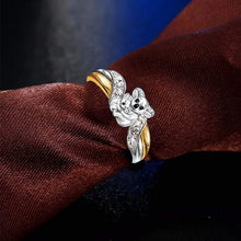 Laden Sie das Bild in den Galerie-Viewer, Eltern-Kind-Bär zweifarbiger Ring