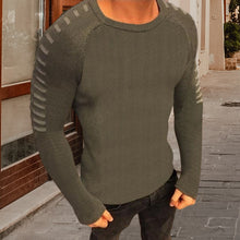 Laden Sie das Bild in den Galerie-Viewer, Langärmliger Strickpullover mit Rundhalsausschnitt