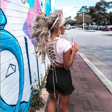 Laden Sie das Bild in den Galerie-Viewer, Damen Sommer Modische Jeansshorts mit hoher Taille
