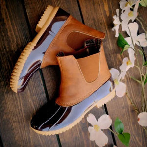 Regenfeste Stiefeletten mit runder Zehenpartie für Damen