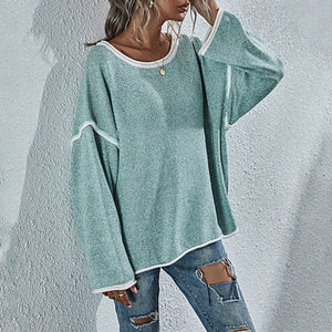 Lockerer Strickpullover mit Rundhalsausschnitt