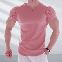 Laden Sie das Bild in den Galerie-Viewer, Kurzärmliges Einfarbiges Sportliches T-Shirt für Herren