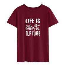 Laden Sie das Bild in den Galerie-Viewer, Life Is Better In Flip Flops T-shirt