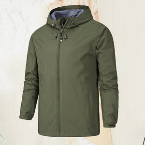 Regenjacke Herren Leicht Wasserdicht Faltbare Regenmantel mit Kapuze