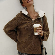 Laden Sie das Bild in den Galerie-Viewer, Plüsch-Hoodie mit Reißverschluss