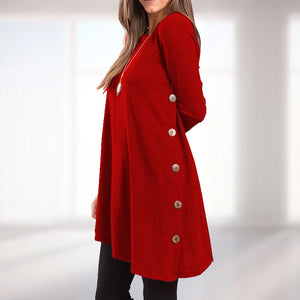 Kleid mit seitlichen Knöpfen