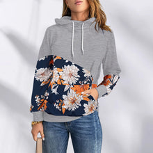 Laden Sie das Bild in den Galerie-Viewer, Langarmiges Sweatshirt mit Kapuze und hohem Ausschnitt