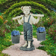 Laden Sie das Bild in den Galerie-Viewer, Kleines Mädchen Blumentopf Ornament