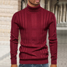 Laden Sie das Bild in den Galerie-Viewer, Lässiger Strickpullover mit Rollkragen für Herren