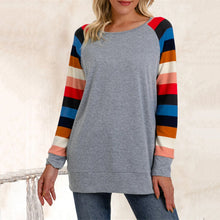 Laden Sie das Bild in den Galerie-Viewer, Langärmliges T-Shirt in Kontrastfarbe