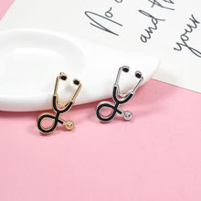 Laden Sie das Bild in den Galerie-Viewer, EKG und Stethoskop Mini-Brosche